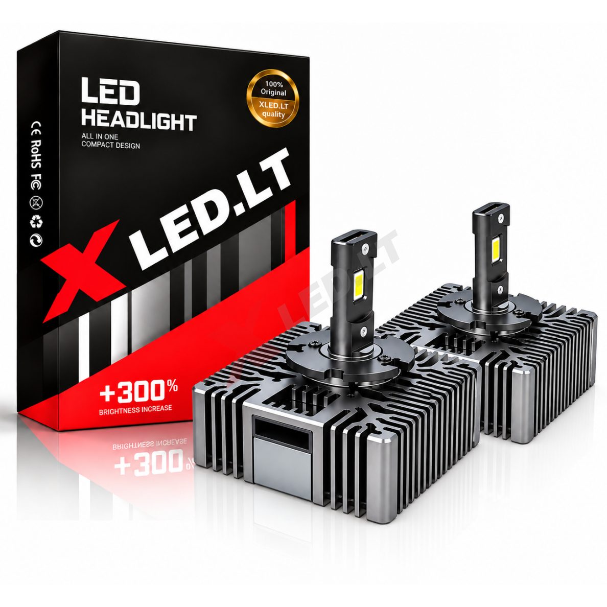 XLED D5S CAN-BUS +300% LED sistema 12V-24V 2x7000LM XLED D5S CAN-BUS +300% LED sistema 12V-24V 2x7000LM