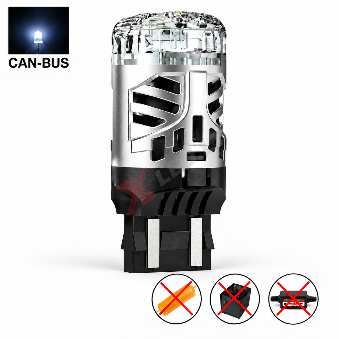 XLED W21/5W - 7443 SUPER LASER +800% X-TREME CAN-BUS LED lemputė į dienos DRL žibintą balta 6000K XLED W21/5W - 7443 SUPER LASER +800% X-TREME CAN-BUS LED lemputė į dienos DRL žibintą balta 6000K