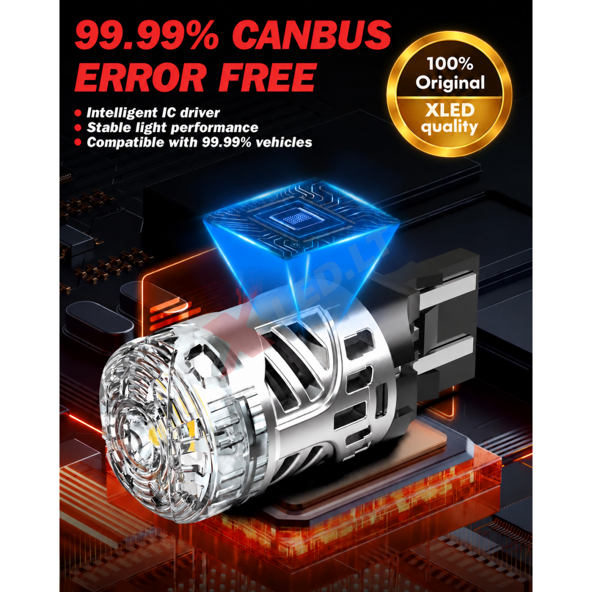 XLED W21/5W - 7443 SUPER LASER +800% X-TREME CAN-BUS LED lemputė į dienos DRL žibintą balta 6000K 13 XLED W21/5W - 7443 SUPER LASER +800% X-TREME CAN-BUS LED lemputė į dienos DRL žibintą balta 6000K 13