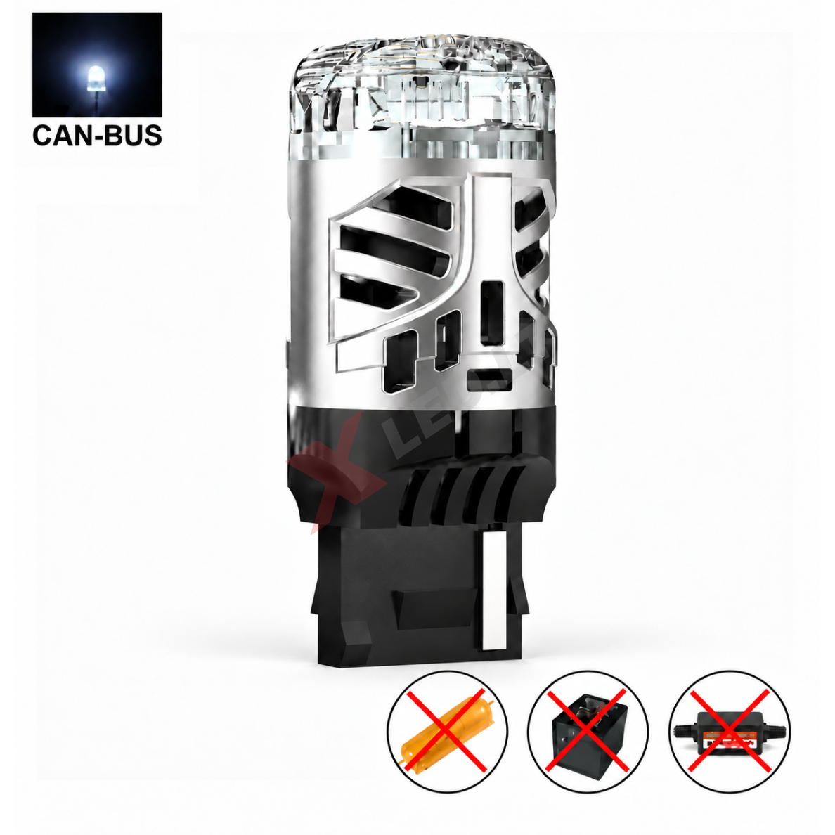 XLED W21W - 7440 SUPER LASER +800% X-TREME CAN-BUS LED lemputė į atbulinį ir DRL žibintą balta 6000K XLED W21W - 7440 SUPER LASER +800% X-TREME CAN-BUS LED lemputė į atbulinį ir DRL žibintą balta 6000K