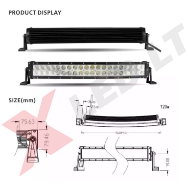 XLED 120W lenktas LED BAR žibintas šoninio tvirtinimo COMBO 56cm XLED 120W lenktas LED BAR žibintas šoninio tvirtinimo COMBO 56cm