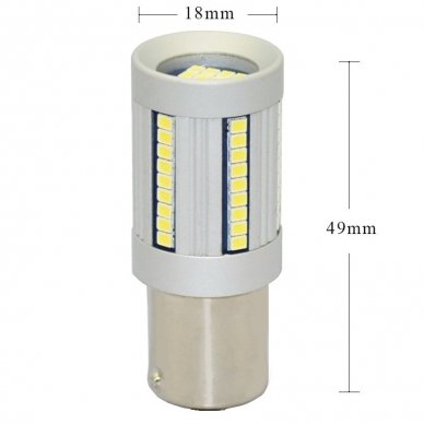 XLED 1800LM CAN-BUS P21/5W ZES LED 6000k balta lemputė į DRL žibintą 1
