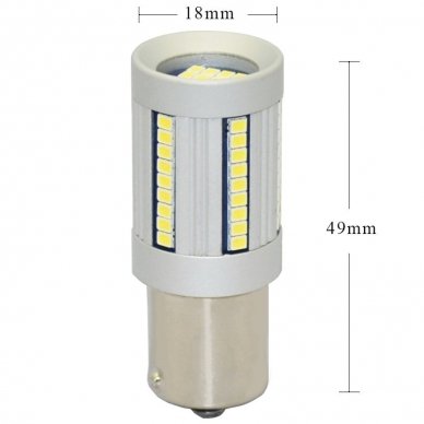 XLED +800% 1800LM CAN-BUS P21W-BA15S ZES LED 6000k balta lemputė į atbulinį žibintą 3