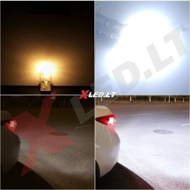 XLED P21W - BA15S SUPER LASER +800% X-TREME CAN-BUS LED lemputė į atbulinį ir DRL žibintą balta 6000K 16 XLED P21W - BA15S SUPER LASER +800% X-TREME CAN-BUS LED lemputė į atbulinį ir DRL žibintą balta 6000K 16