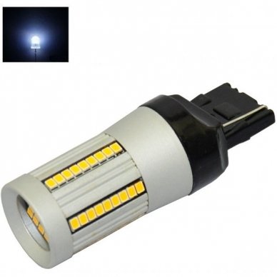 XLED +800% 1800LM CAN-BUS W21W-7440 ZES LED 6000k balta lemputė į atbulinį žibintą