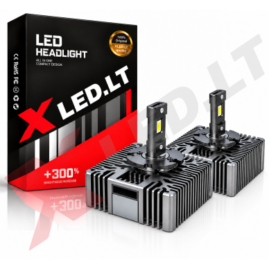XLED D5S CAN-BUS +300% LED sistema 12V-24V 2x7000LM XLED D5S CAN-BUS +300% LED sistema 12V-24V 2x7000LM