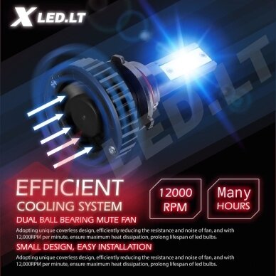 XLED H1 MINI CAN-BUS ZES +250% LED sistema 12V-24V 5500LM 5