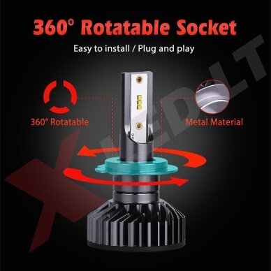 XLED H1 MINI CAN-BUS ZES +250% LED sistema 12V-24V 5500LM 3 XLED H1 MINI CAN-BUS ZES +250% LED sistema 12V-24V 5500LM 3
