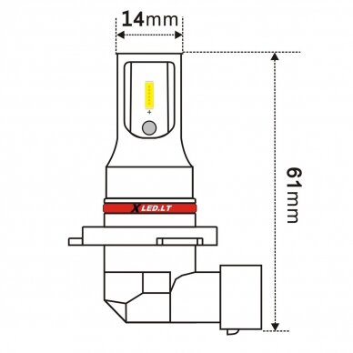 XLED HB3 / 9005 LED FOG ZES lemputė rūko ir DRL žibintams 5