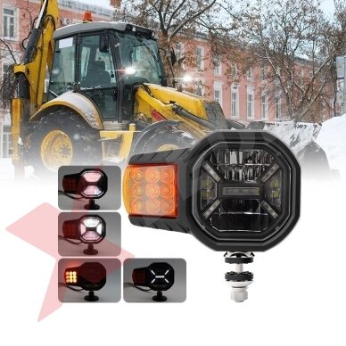 XLED priekinis sertifikuotas žibintas LED x 4 funkcijų 9-32V - dešinė
