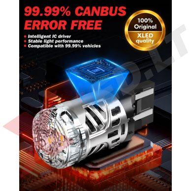XLED W21/5W - 7443 SUPER LASER +800% X-TREME CAN-BUS LED lemputė į dienos DRL žibintą balta 6000K 13 XLED W21/5W - 7443 SUPER LASER +800% X-TREME CAN-BUS LED lemputė į dienos DRL žibintą balta 6000K 13