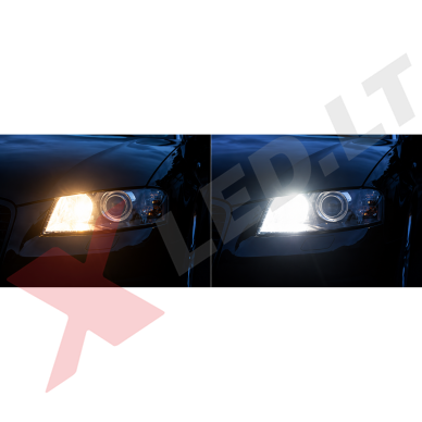 XLED W21W - 7440 SUPER LASER +800% X-TREME CAN-BUS LED lemputė į atbulinį ir DRL žibintą balta 6000K 18
