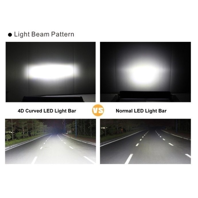 XLED 4D 288W lenktas OSRAM-CRD LED žibintas COMBO 126cm 9 XLED 4D 288W lenktas OSRAM-CRD LED žibintas COMBO 126cm 9
