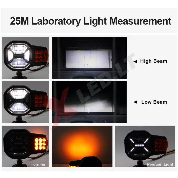 XLED priekinis sertifikuotas žibintas LED x 4 funkcijų 9-32V - dešinė 2