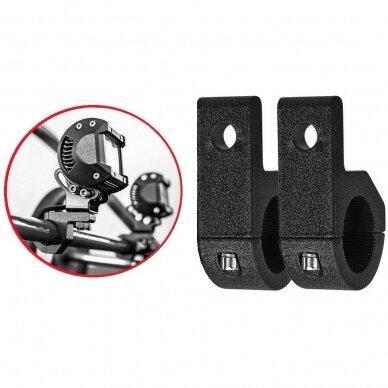 Žibintų tvirtinimo ant 1,25 colio 32mm vamzdžio laikiklių komplektas 2vnt. Žibintų tvirtinimo ant 1,25 colio 32mm vamzdžio laikiklių komplektas 2vnt.